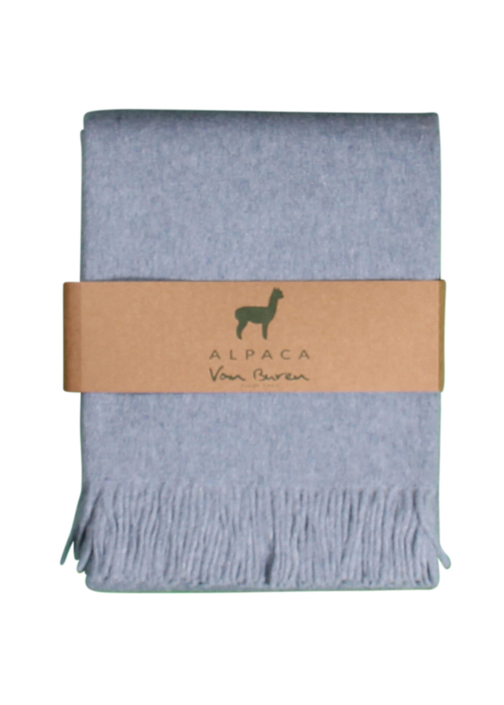 Plaid Laine Alpaga Bleu Clair