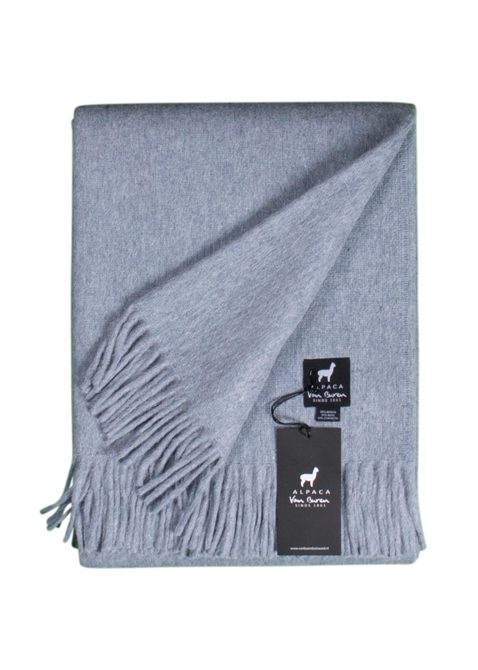 Plaid Laine Alpaga Bleu Clair