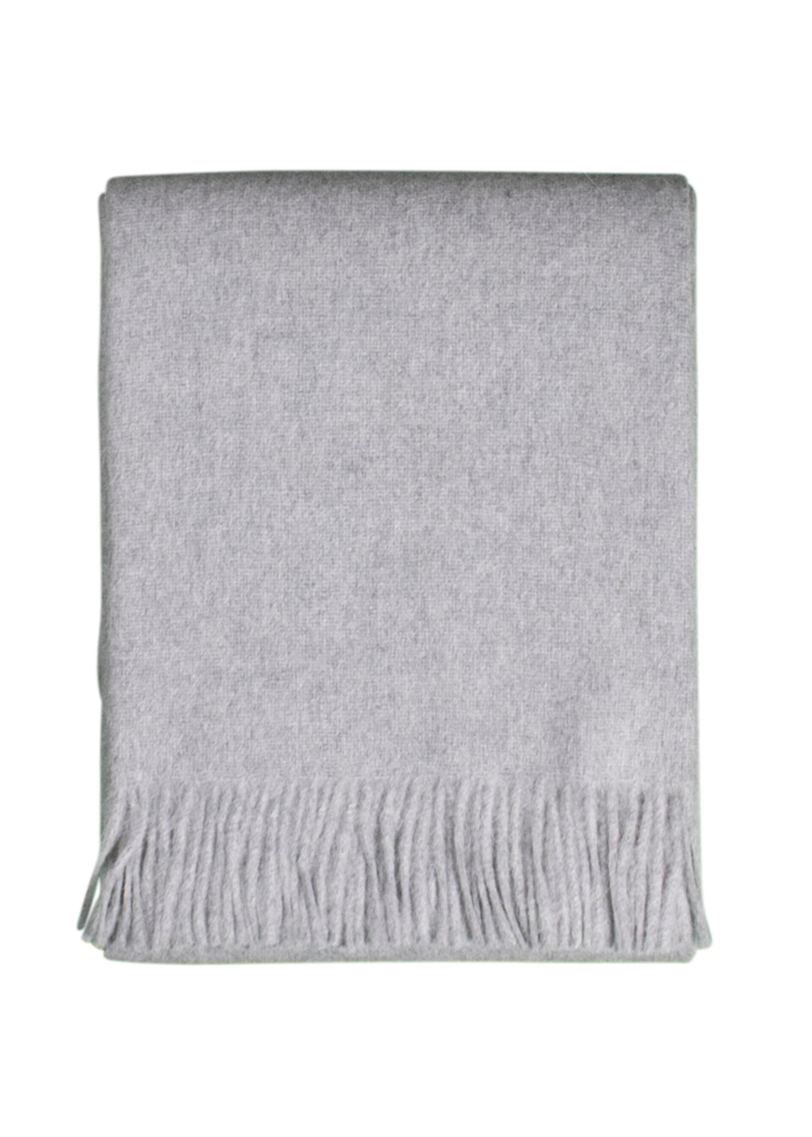 Plaid Laine Alpaga Gris Clair