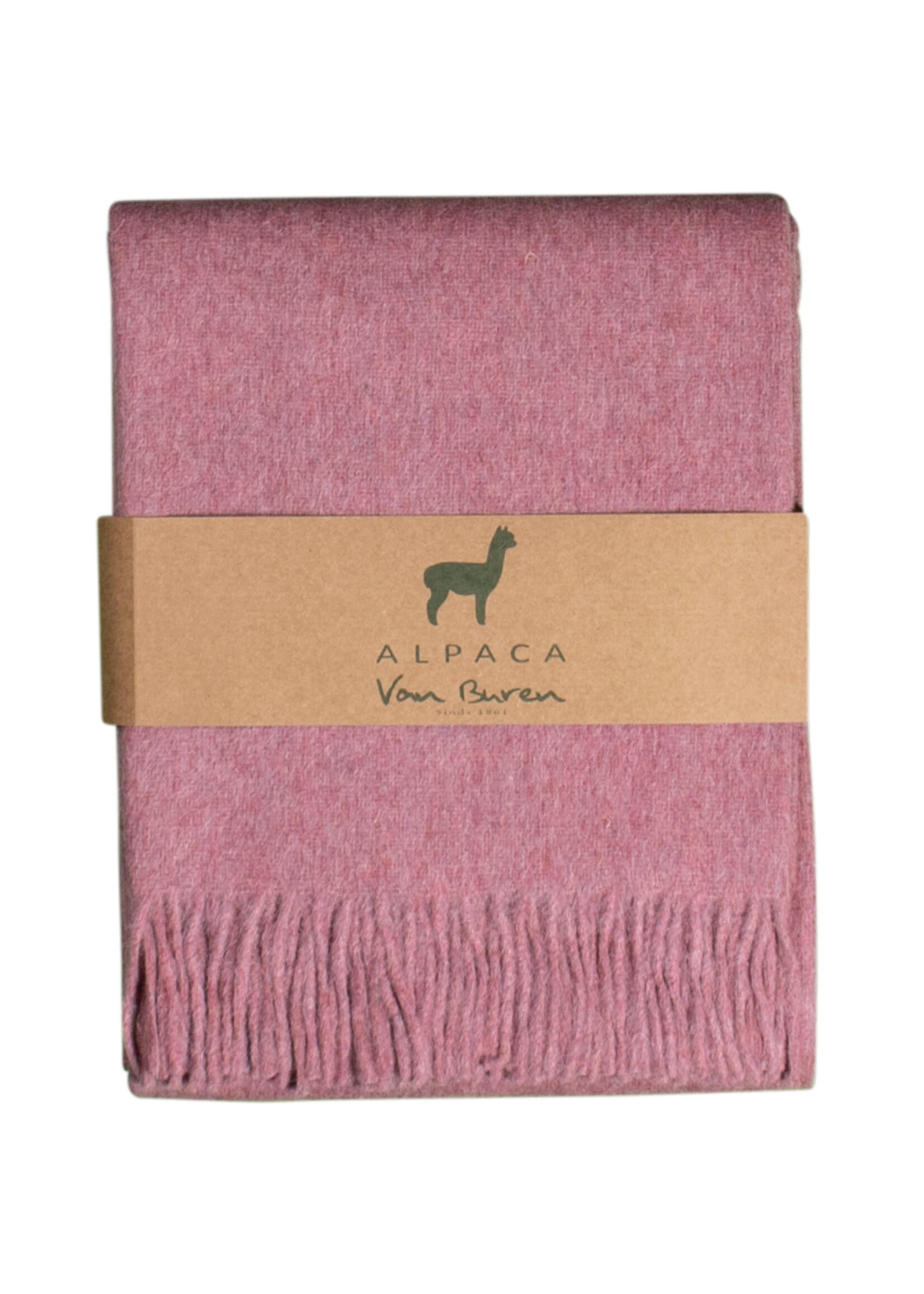 Plaid Laine Alpaga Rose