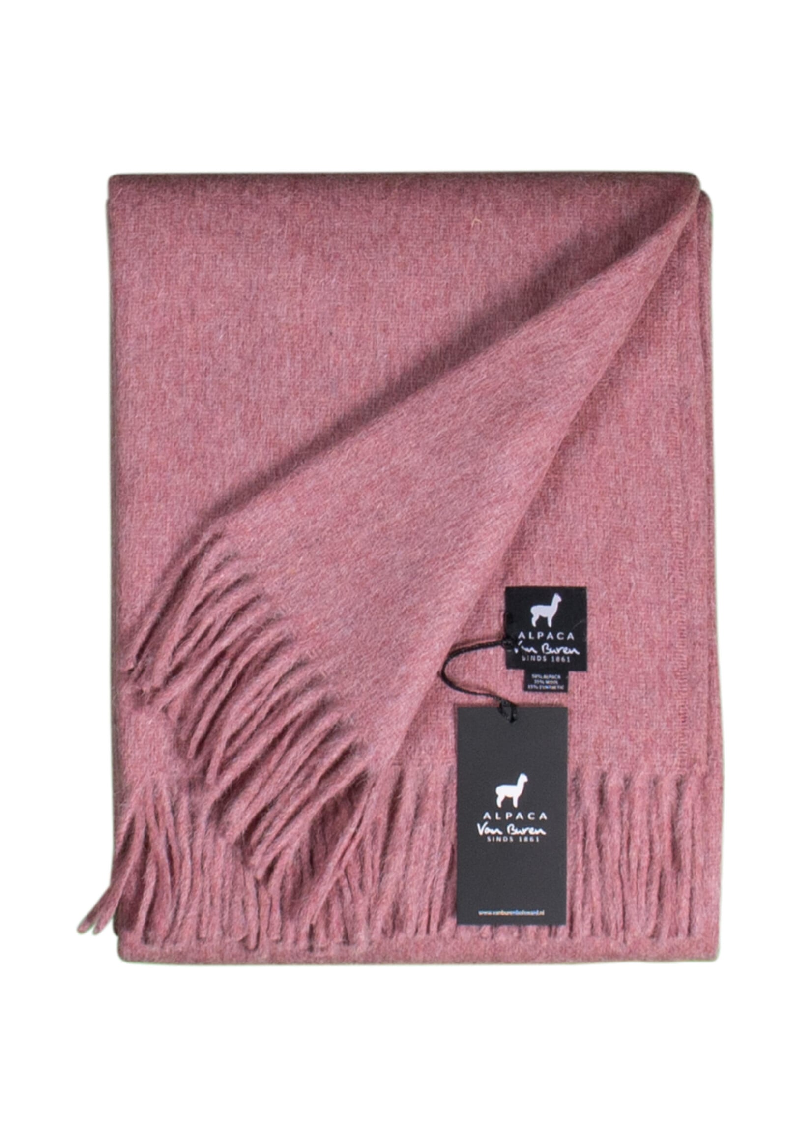 Plaid Laine Alpaga Rose