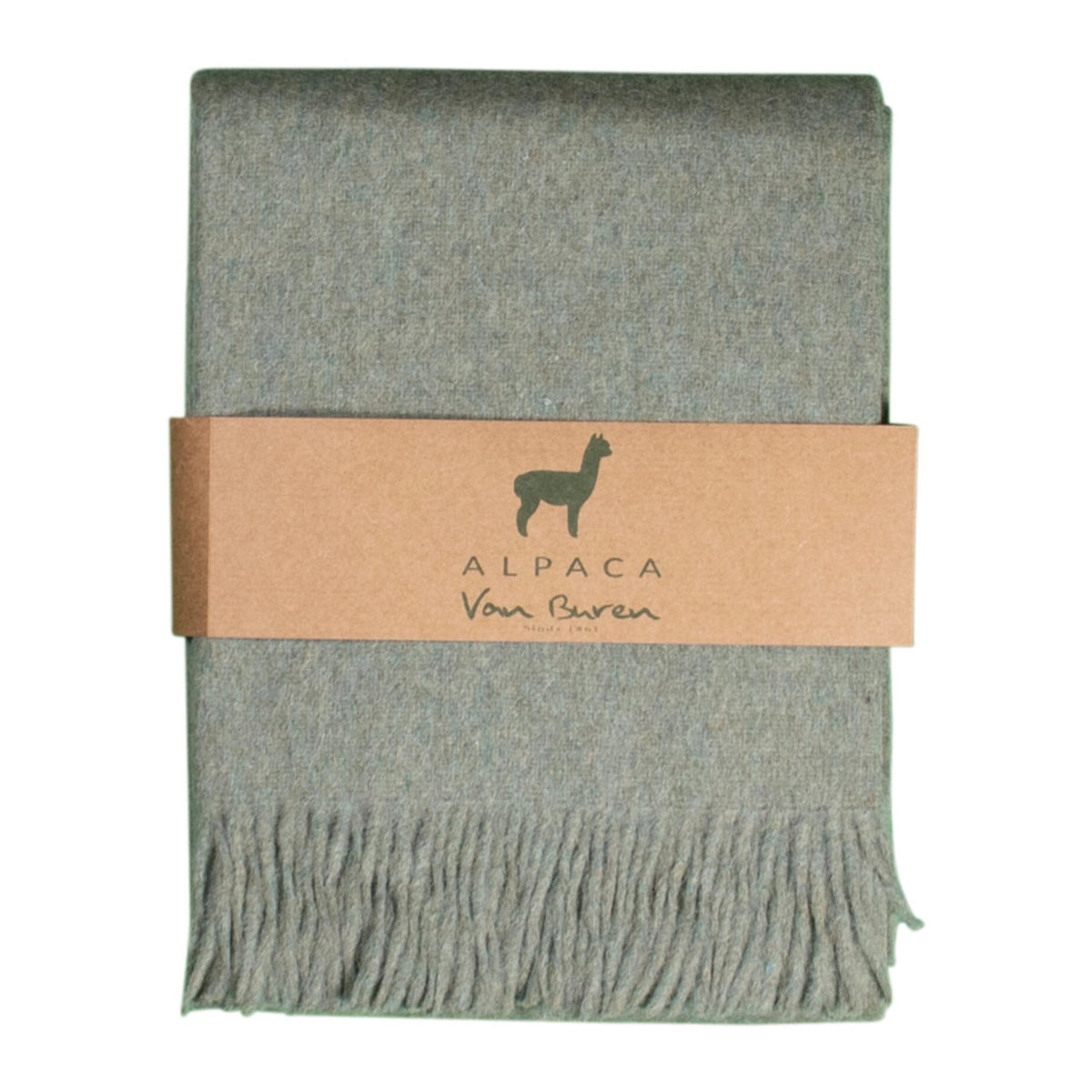 Plaid Laine Alpaga Vert Clair