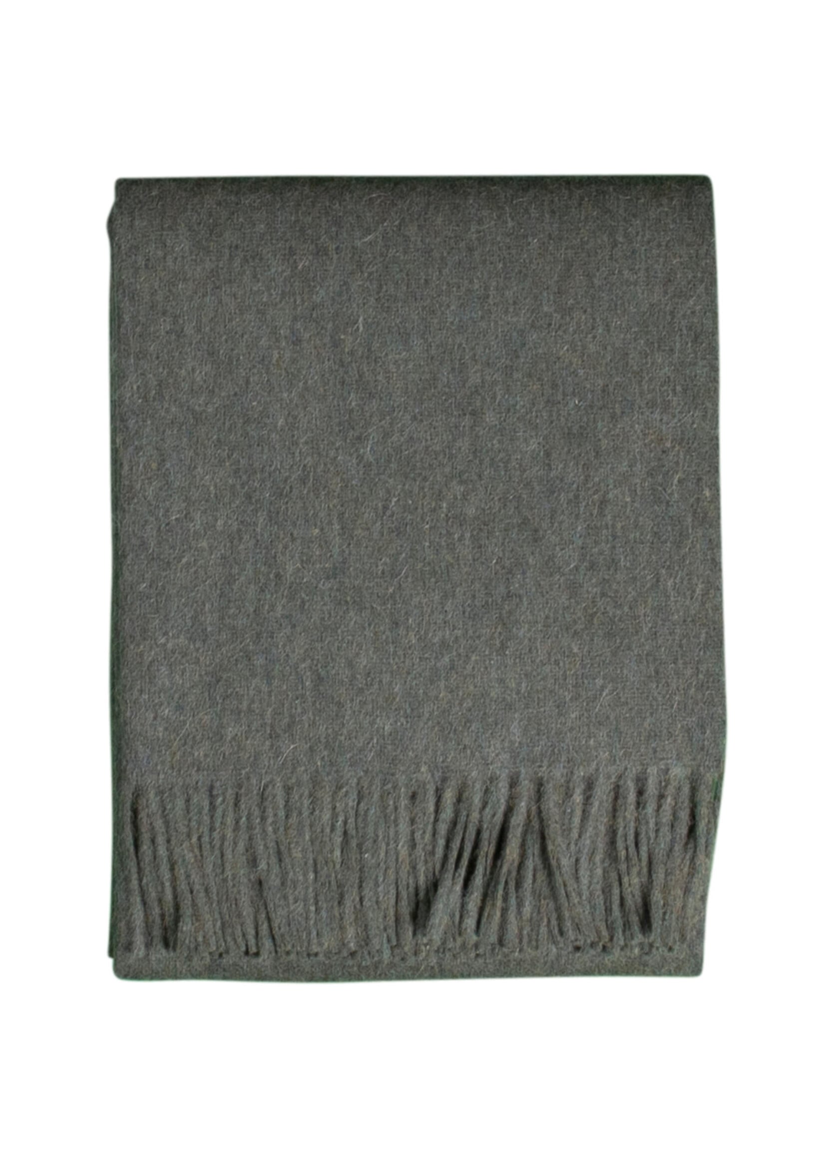 Plaid Laine Alpaga Vert Foncé