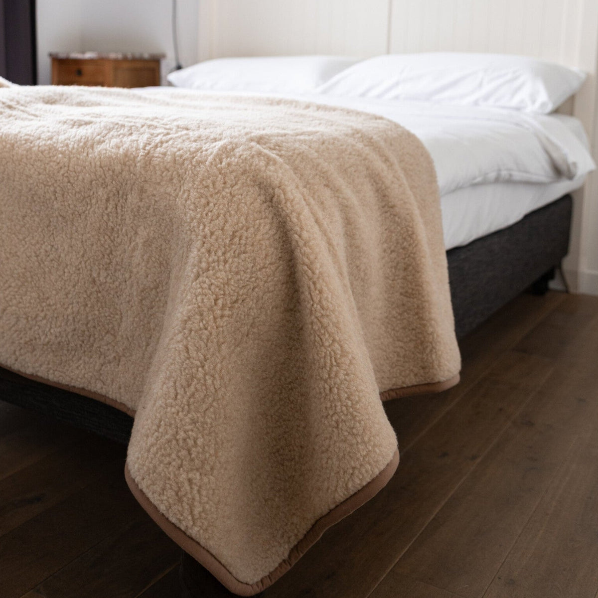 Plaid Laine de Mouton Camel