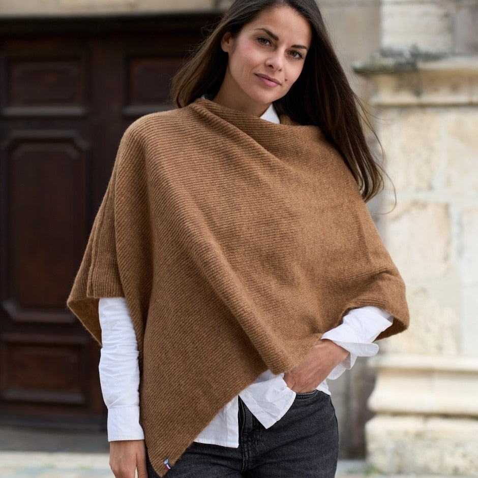 Chale poncho plaid made in france