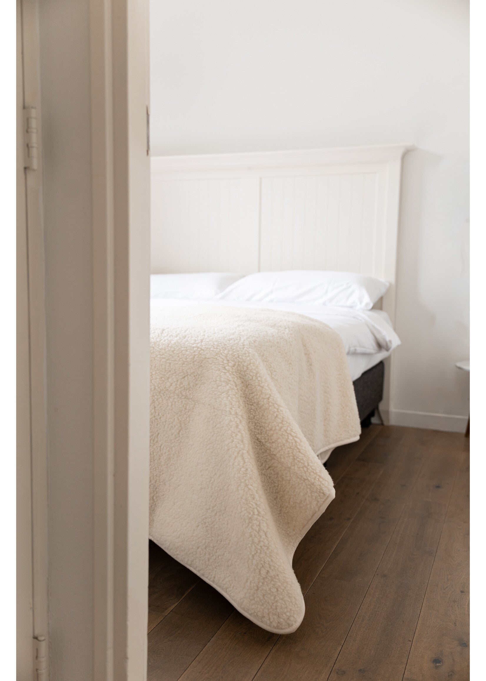 Plaid Laine de Mouton Blanc Cassé