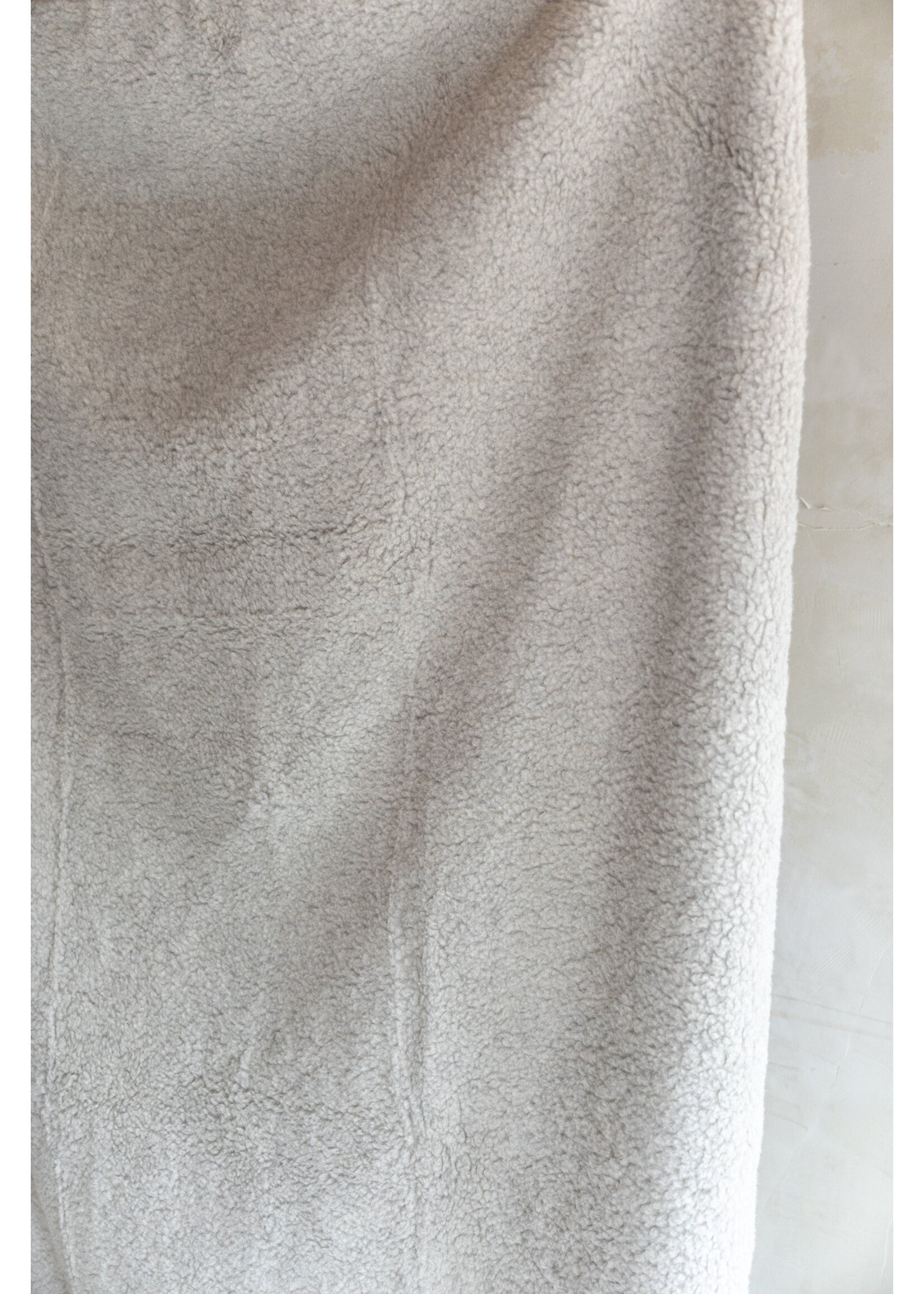 Plaid Laine de Mouton Gris
