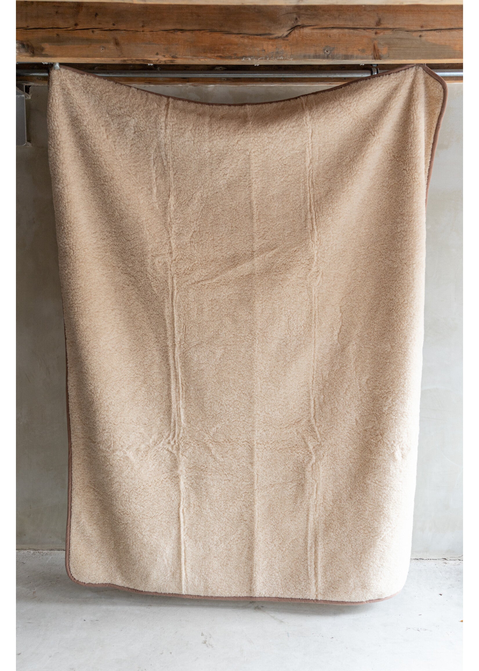 Plaid Laine de Mouton Camel