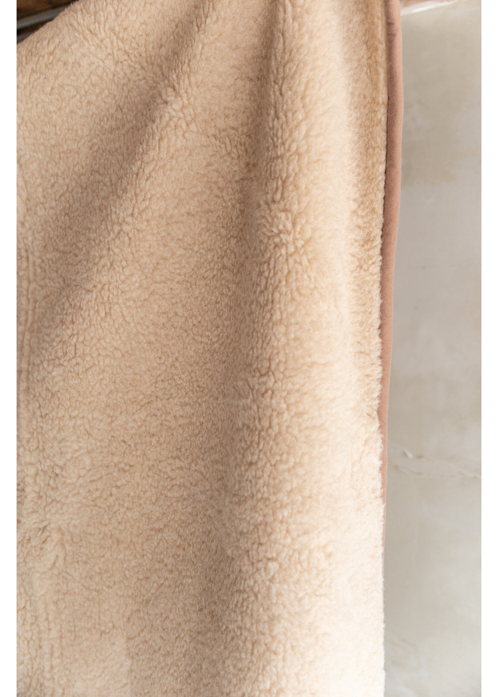 Plaid Laine de Mouton Camel