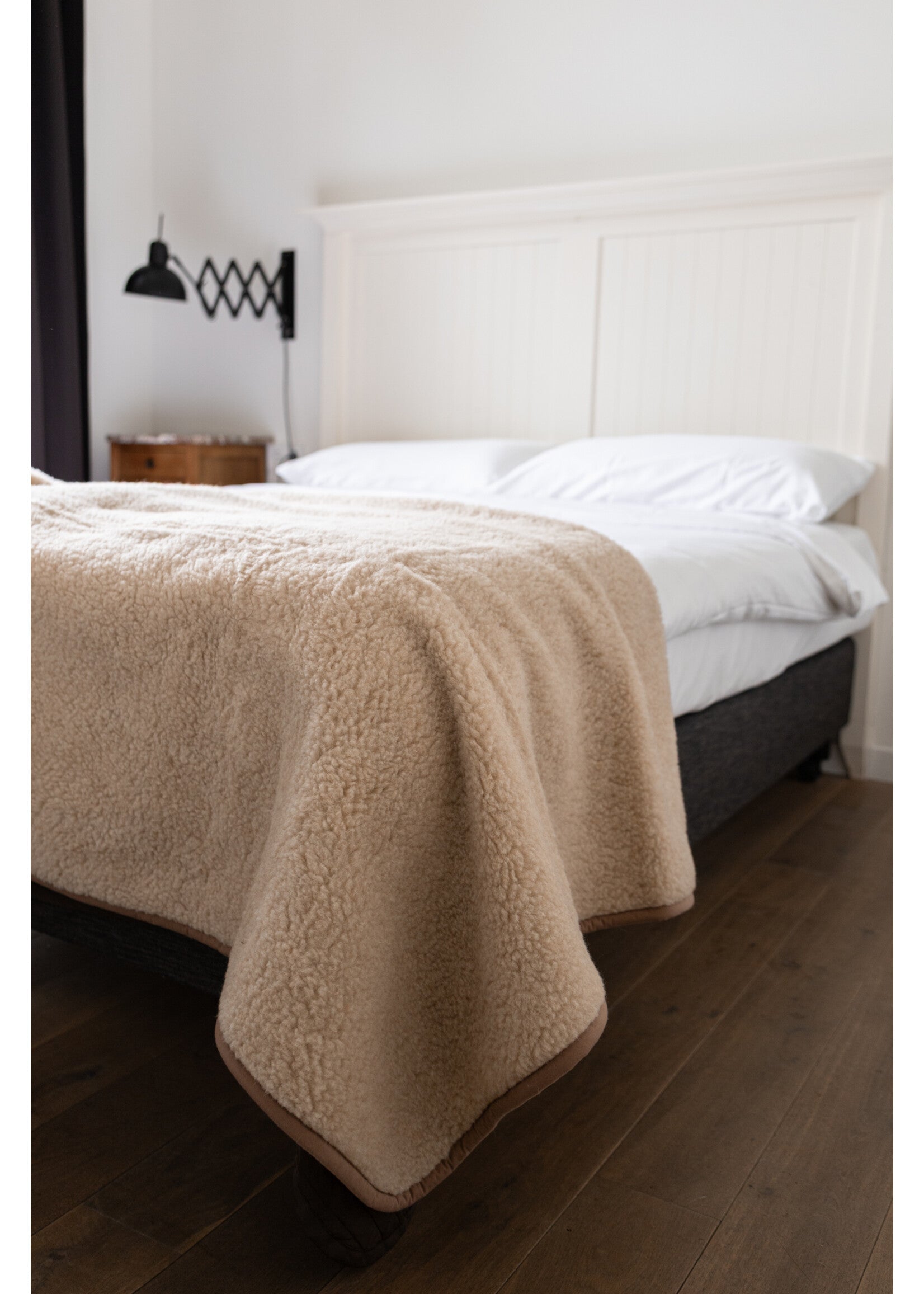 Plaid Laine de Mouton Camel