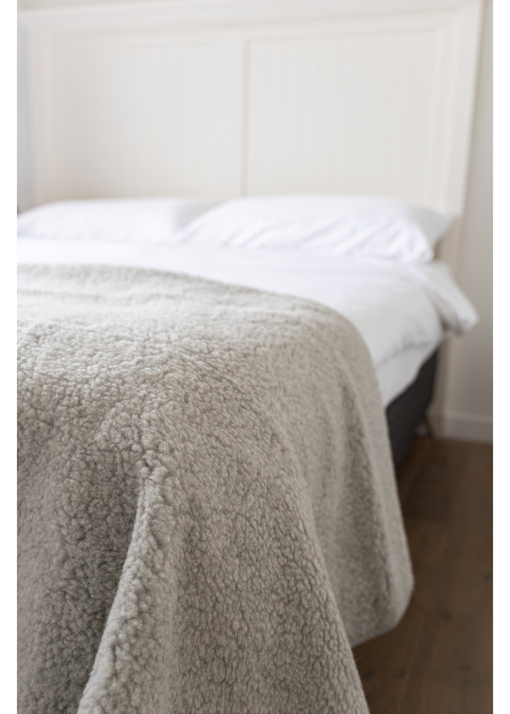 Plaid Laine de Mouton Gris